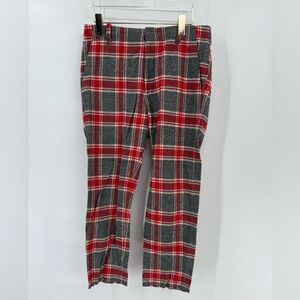 A Shirt Thing Cotton Griffin‎ Flannel Pants Size small Charcoal/Red Plaid